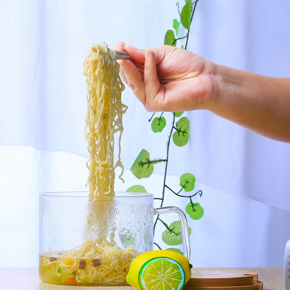 

Instant Noodle Bowl Glass Salad Bowl Transparent Food Storage Container Borosilicate Heat Resistant 150 Degree