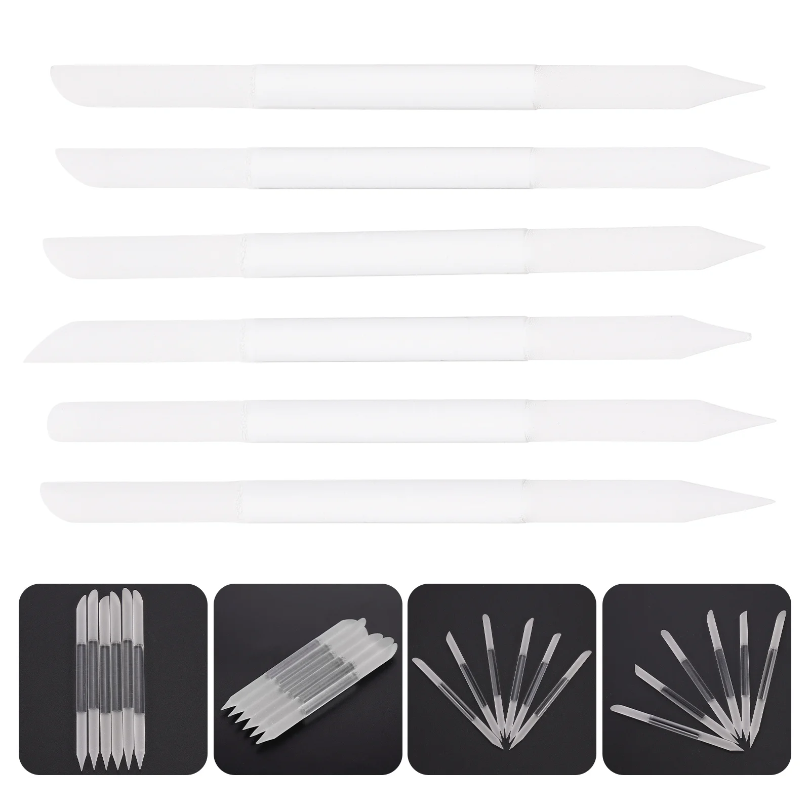 

6 шт. стеклянные пилочки для ногтей, двухсторонний буфер для формирования ногтей для натуральных и искусственных ногтей, набор инструментов для маникюра