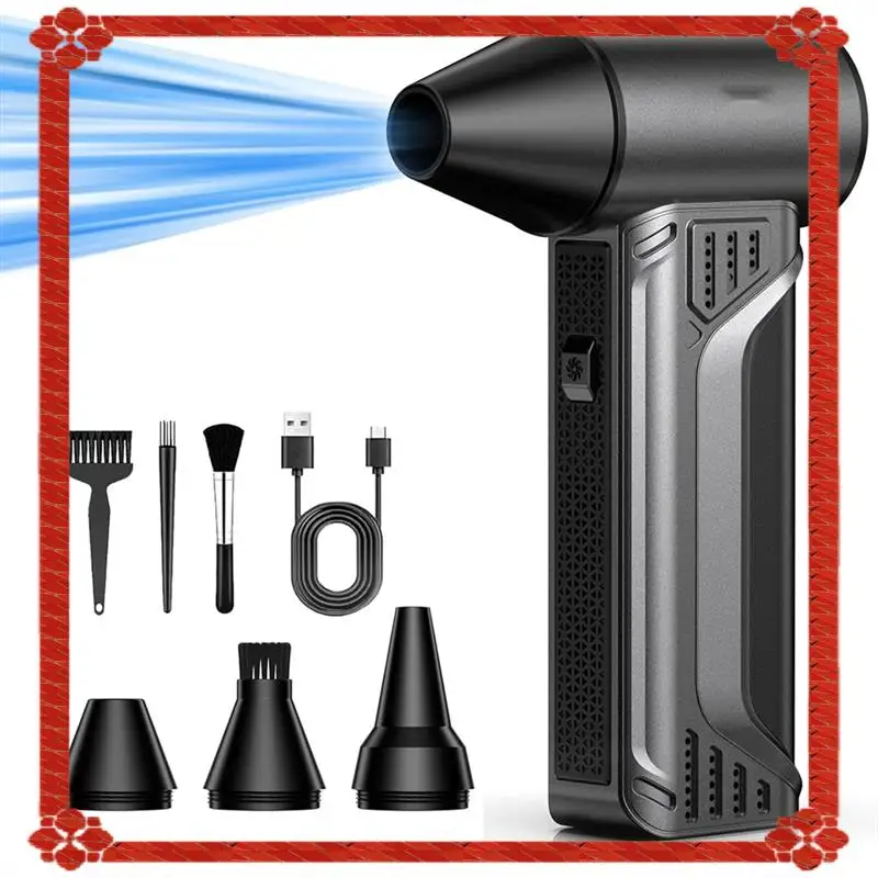 24-Hour Delivery Rechargeable Compressed Air Duster 180000RPM, 3 Gears Adjustable, 10000Mah Battery For Keyboard/PC/Car/Outdoor
