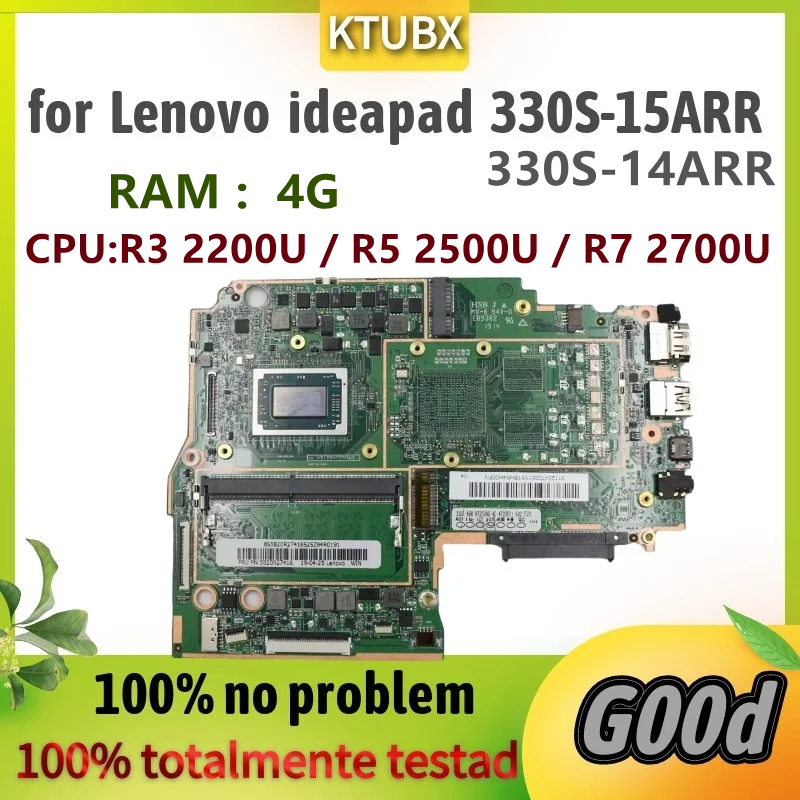 New For Lenovo Ideapad 330S-15ARR 330S-14ARR Laptop Motherboard.With r3 r5 r7 AMD CPU.4GB RAM.DDR4 Motherboard.100% Test ok