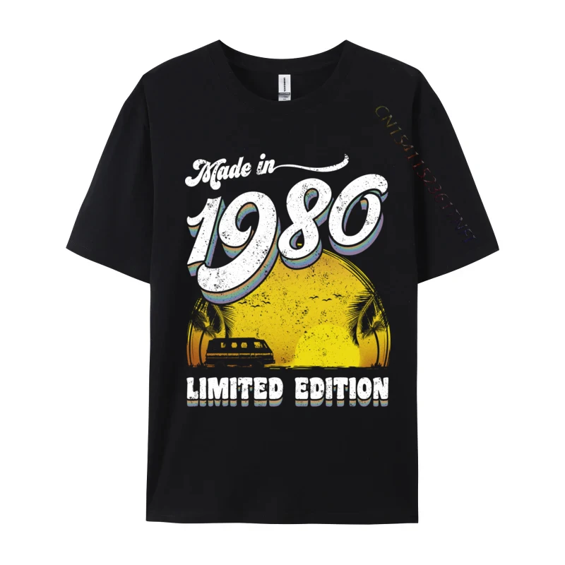 

Cotton T Shirts 40th Birthday Vintage Made In 1980 Travel T Shirt For Men Tops Shirt Family Men Tshirt Design
