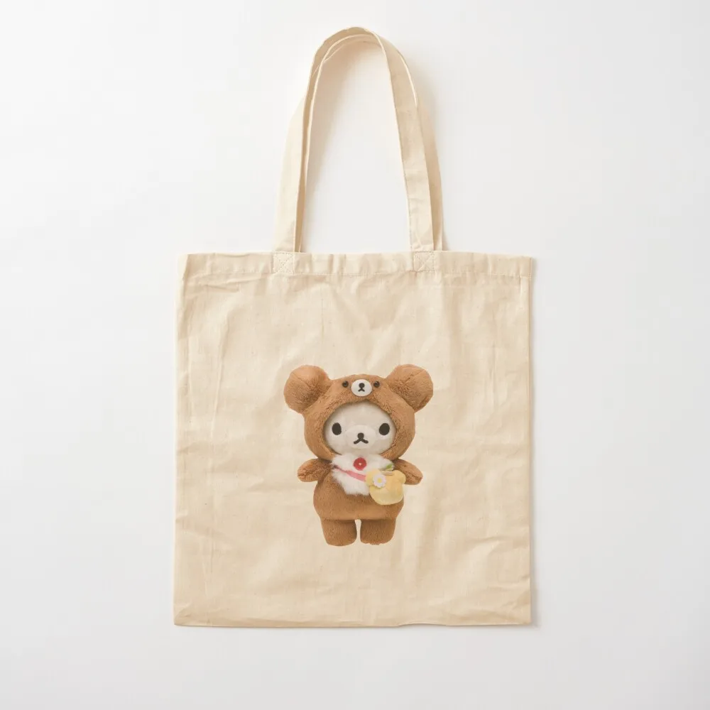 Korilakkuma in a cute bear suit Tote Bag Handbags the tote bag female bag supermarket folding