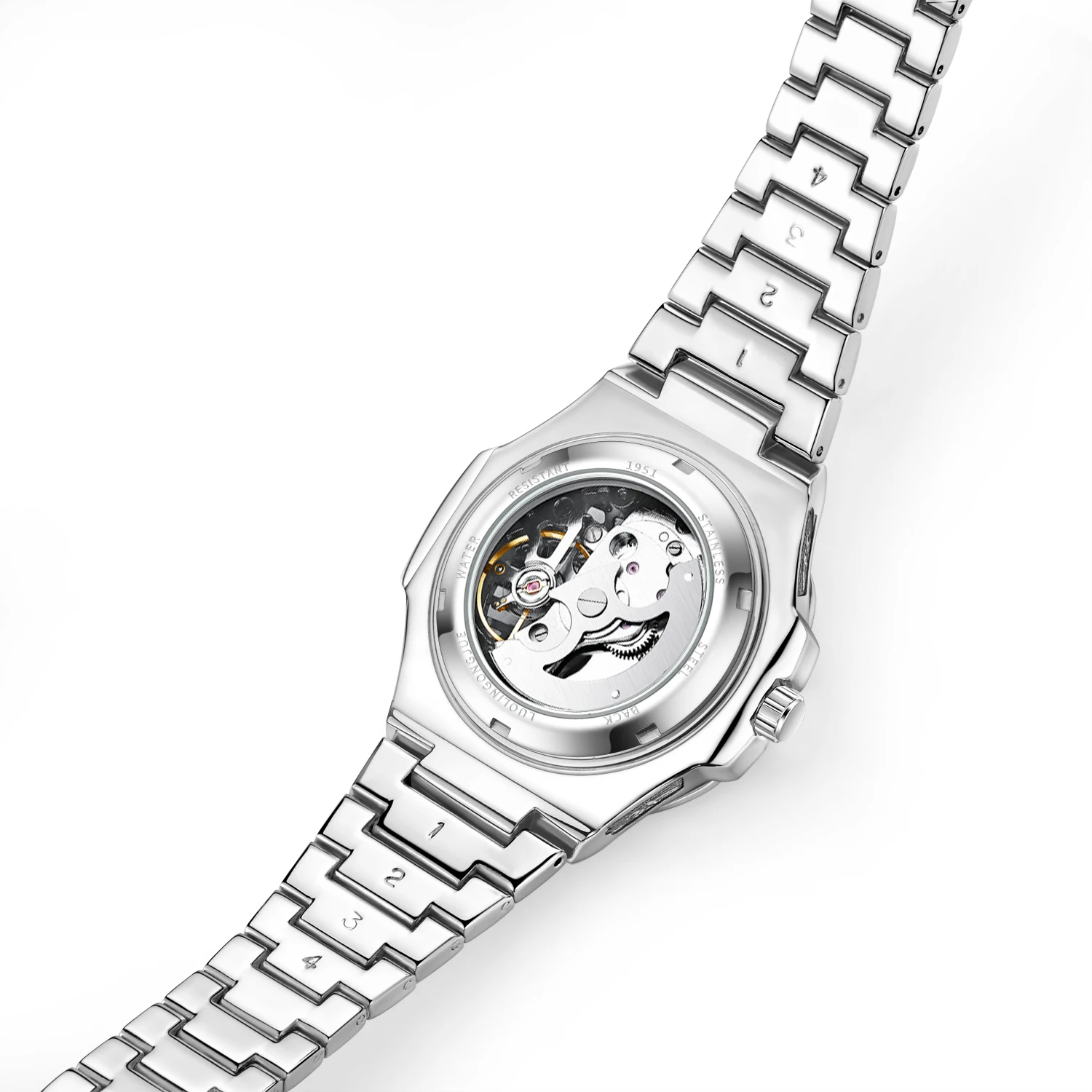 Carved Vintage Fashion Men's Watch, Fully Automatic Mechanical Watch, Hollow Design, Stylish Business Casual Versatile Personalized Men's Wristwatch, the Best Gift for Him, No Batteries Required