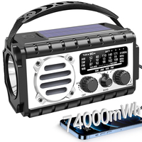 Hand Crank Emergency Radio with Flashlight Reading Lamp SOS Alarm SW/AM/FM Survival Radio Portable Weather Radio Solar Radio