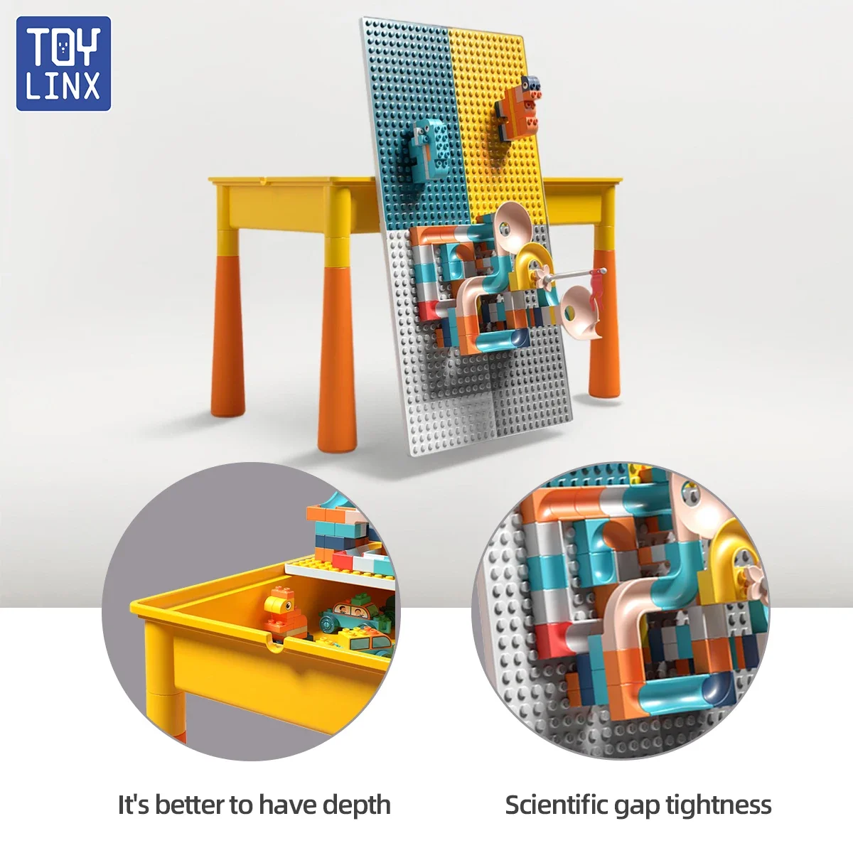 5-in-1 어린이 활동용 물놀이 테이블 장난감 및 의자 세트, 143개 대형 구슬 놀이 DIY 블록 포함, 3세 이상 어린이용