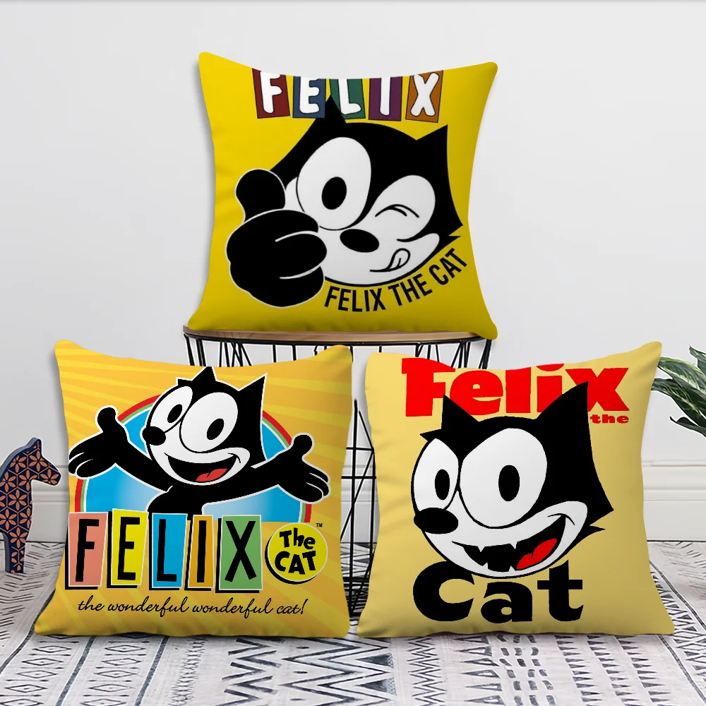 F-Felix the C-CatS Comfortable Decorative Pillow Case Suitable for Home Living Room Sofa Room Decoration