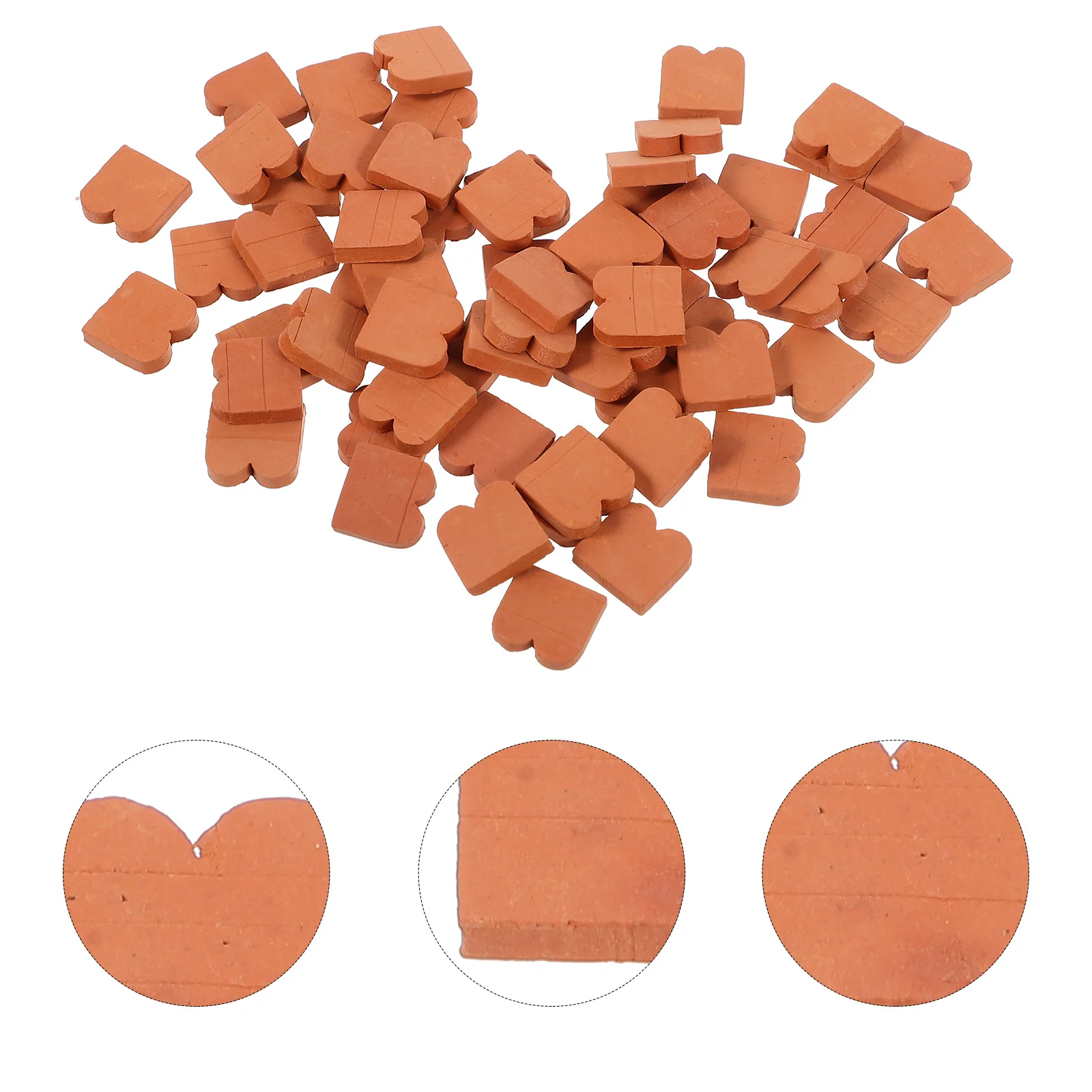 อิฐจำลองขนาดเล็ก 100 ชิ้น สำหรับโต๊ะทราย สถาปัตยกรรม DIY ตกแต่งภูมิทัศน์ขนาดจิ๋ว ผนังอาคาร และอุปกรณ์ตกแต่ง
