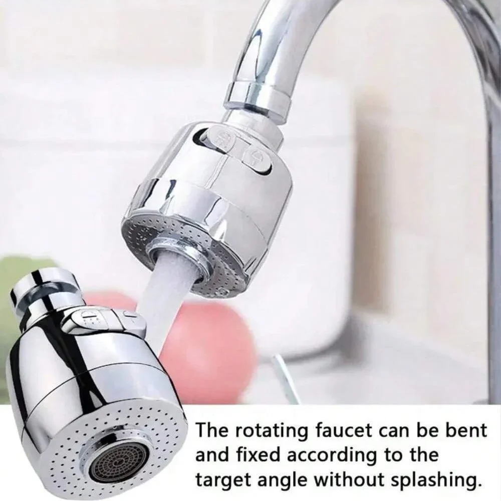 1PC 2/3 Modes High-Pressure Kitchen Faucet Adapter with 360° Rotatable Spray Universal Water Saving Tap Nozzle Filter Extenders