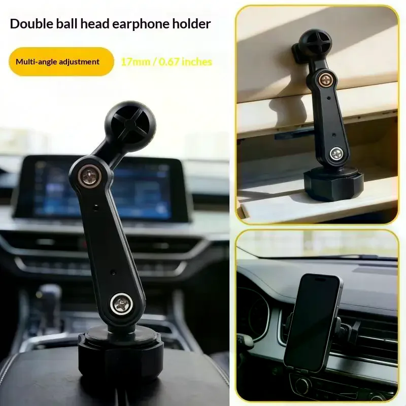 

Car Phone Holder 17mm Universal Ball Head Extension Rod Air Outlet Adapter Auto Interior Modification Parts