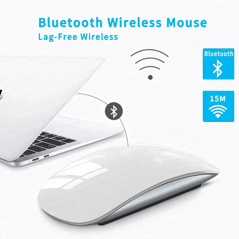 Imagem -02 - Apple Original sem Fio Bluetooth Mouse Mágico para Macbook Pro Air Mini Laptop Tablet pc Ipad Gaming Ergonômico Fino Touch Mouse