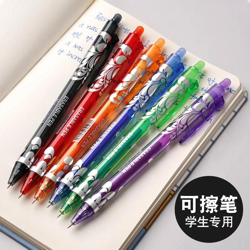 6 stks 0.5mm Uitwisbare Gel Pen Set 6 Kleuren Inkt Schrijven Gel Pennen Vullingen Staven Wasbaar Handvat voor School Kantoorbenodigdheden Leveringen