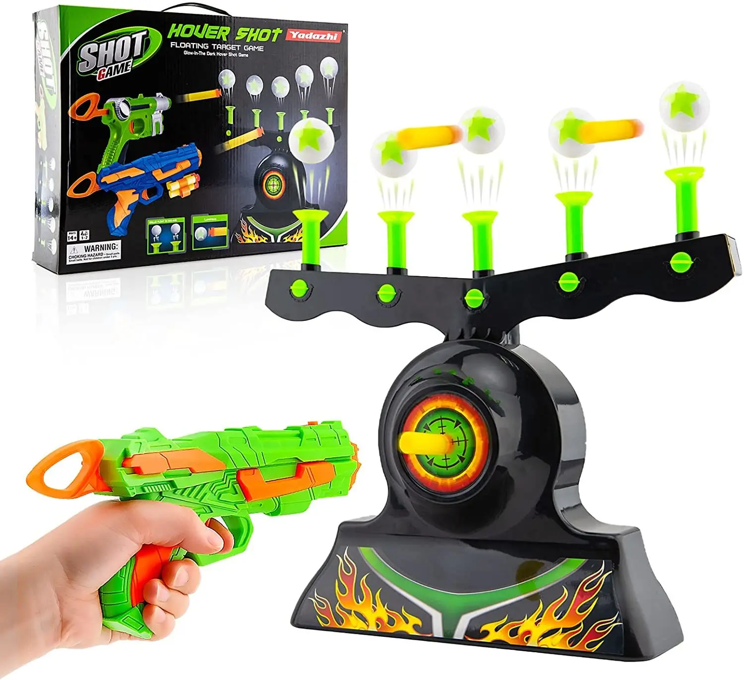 Shooting Targets for Nerf Guns Shooting Game Glow in The Dark Floating Ball Target Practice Toys for Kids Boys Hover Shot 1 Blas