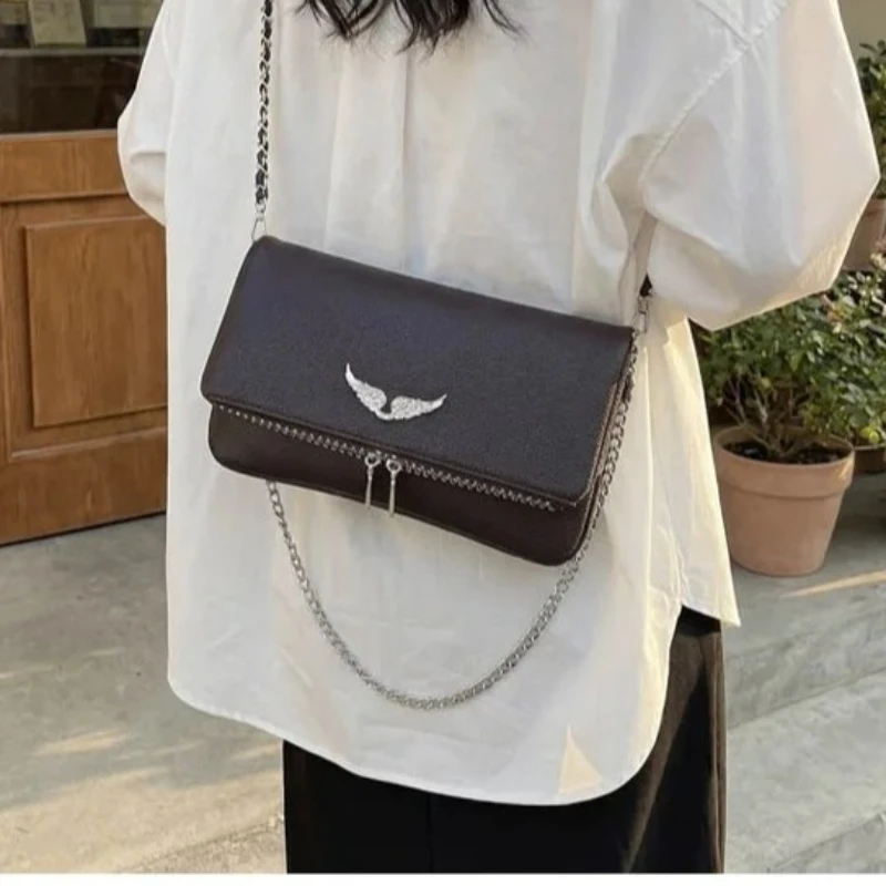 Sacs bandoulière tendance pour femmes, sacs à épaule minimalistes avec chaîne, sacs de créateur, sacs rétro et sacs à main, Bolsos Mujer, Сумка, Sac