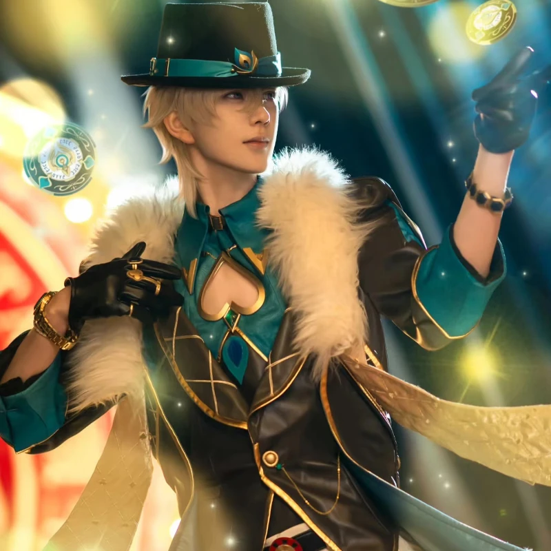 لعبة هونكاي ستار رايل افينتورين أزياء تنكرية شعر مستعار نظارات مجموعة كاملة من ملابس لعب الأدوار الأنيمي حفلة كرنفال الهالوين