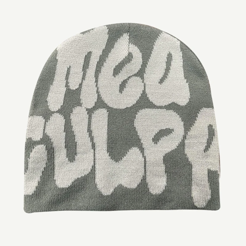 Mea Culpa Knitting Beanies Hat For Women Men Couple Y2K What's In Fashion Bonnet Kpop Wool Skullies Hoods Lady Caps Gorro шапка view 5