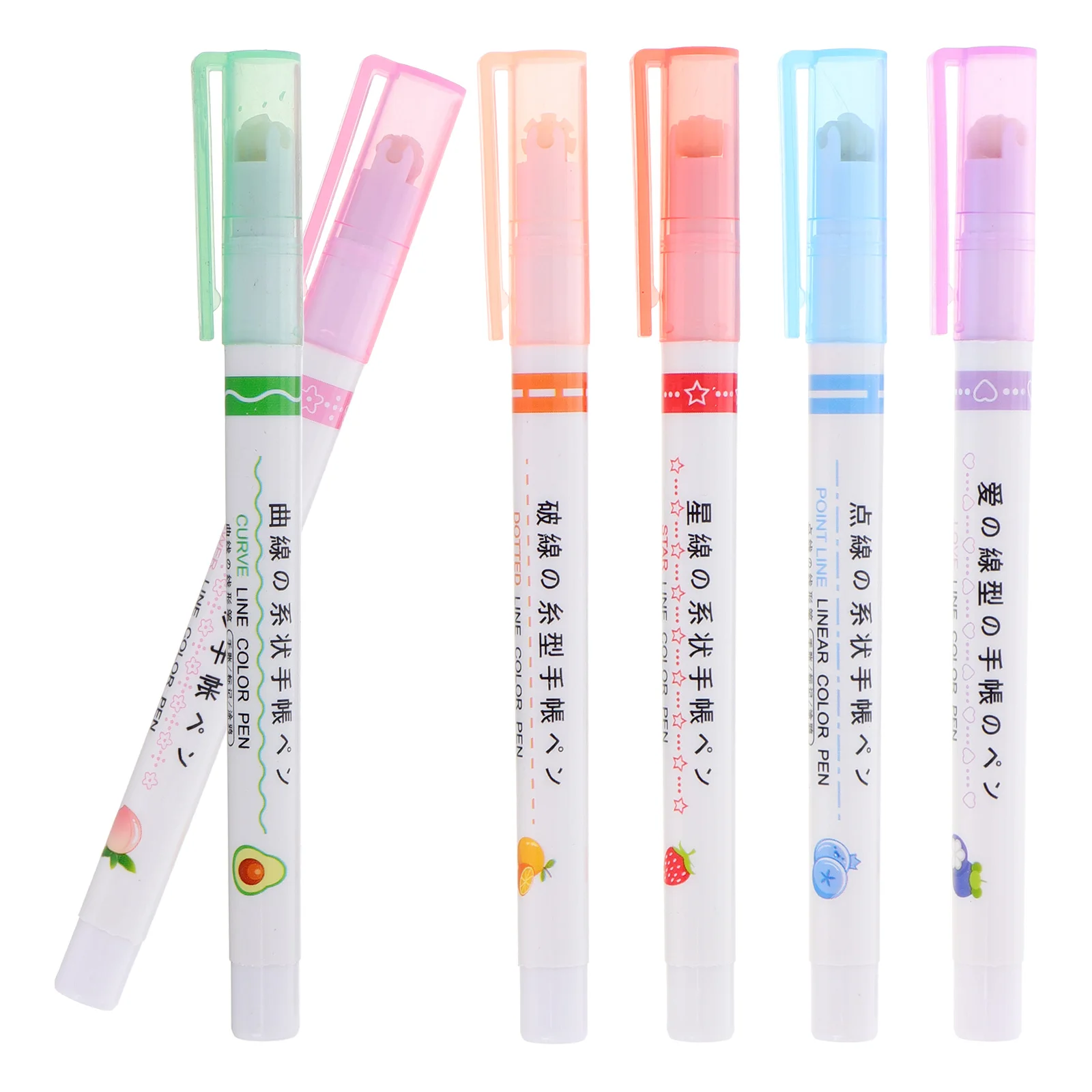 

6pcs Highlighters Smooth Tip Student Highlighter Marker Long Lasting Student Planner Accessories High Brightness Paint Pens