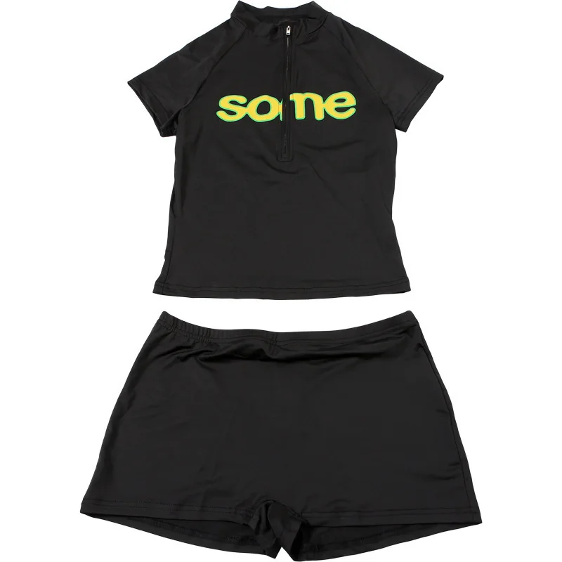 2000s European American Sexy sporty Aesthetics style contrasting Spicy girl High Street slim fit Short sleeved top shorts sets - view 6