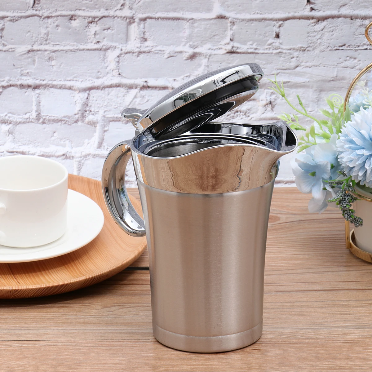 

1pc Stainless Steel Oil Dispenser For Olive Oil Vinegar Soy Sauce Salad Dressing Kitchen Seasoning Bottle Steak Sauce Pot