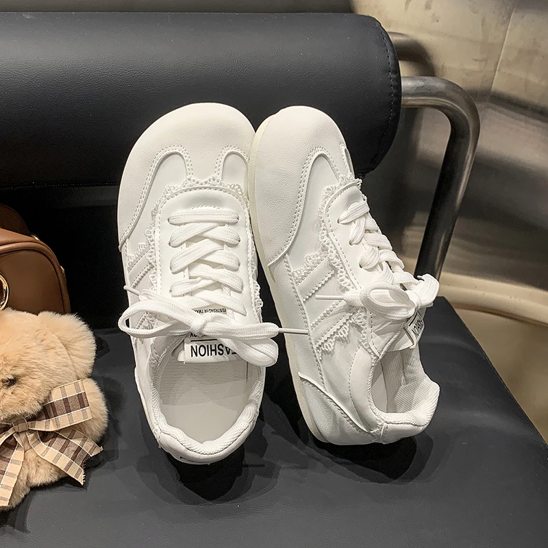 خريف جديد الموضة النسخة الكورية الاتجاه أحذية رياضية تنفس المطاط جلد المنخفضة أعلى عادية مريحة تنوعا الأحذية النسائية #6