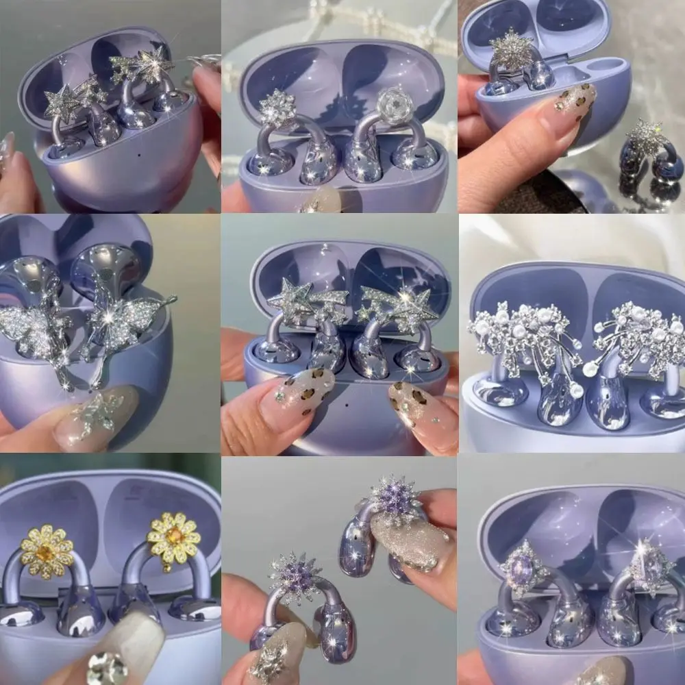 مشبك تزيين سماعة الرأس قابل للدوران من الزركون، مشبك تزيين سماعة الرأس سهل التركيب، ملحقات سماعات الأذن #3