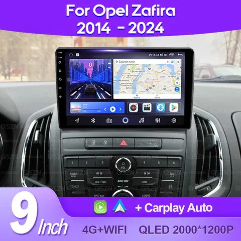 QSZN For Opel Zafira 2014 - 2024 Car Radio Android 13 Multimedia Video Player AI Voice CarPlay Auto Head Unit 4G WiFi GPS Stereo