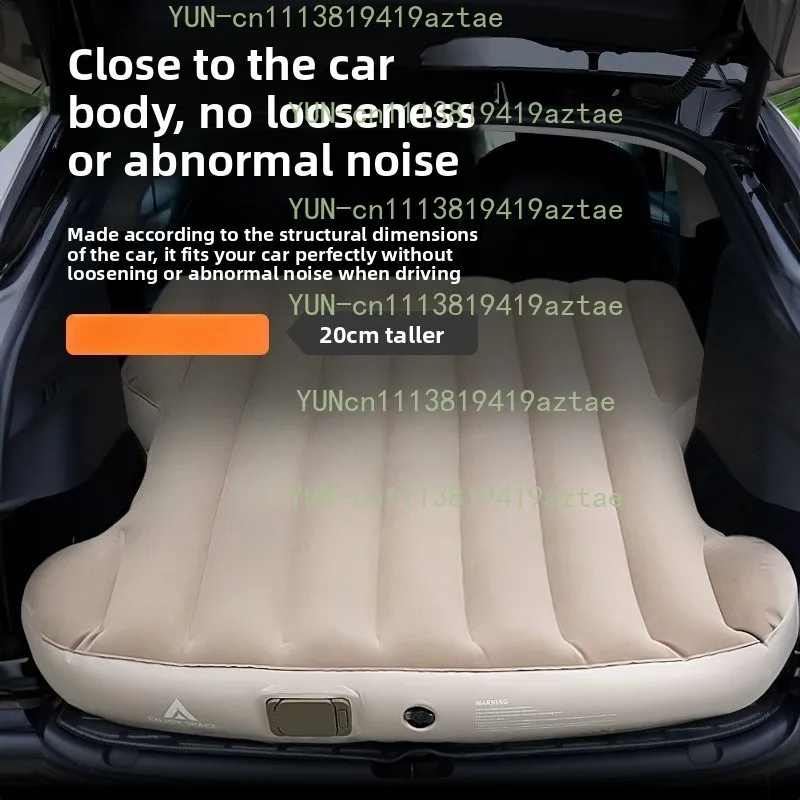 Car Inflatable Bed Model Y Trunk Inflatable Pad Built-in Air Pump Car Travel Bed One-click Inflation