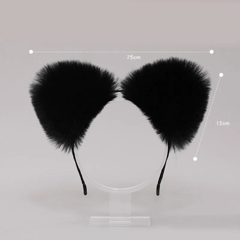 Lolita Animal Cat Fox Ear Hair Hoops Cosplay Faux Fur Hairband Girls Halloween Anime Headbands Headwear Hair Accessories