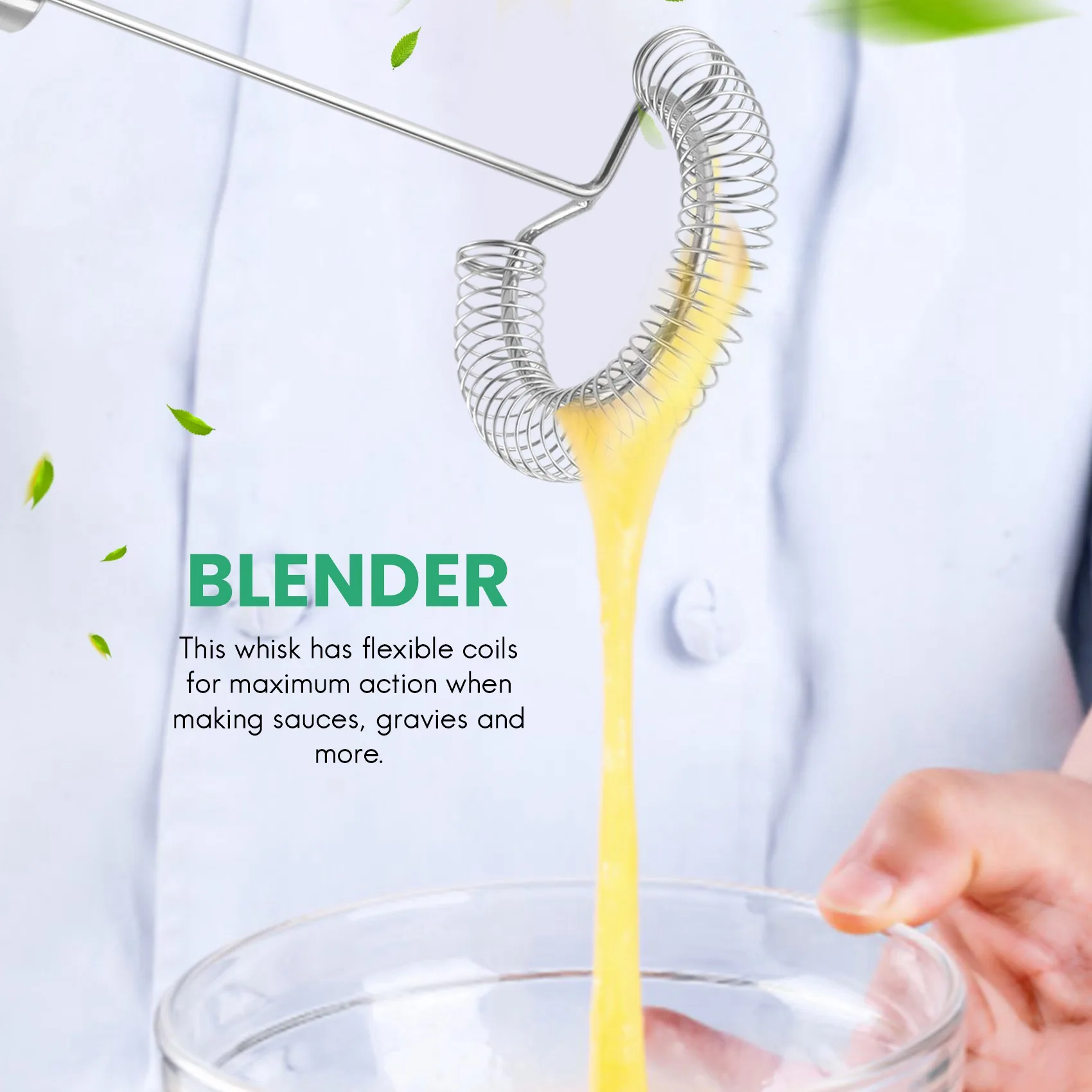 B60ASauce Master Whisk Stainless steel Manual egg beater