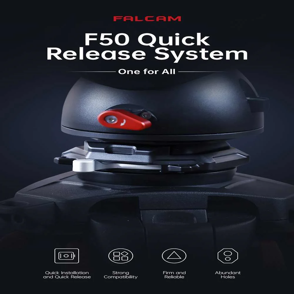 FALCAM F50 Camera Quick Release Mount System For Manfrotto Com-patible With Multiple Bases Self-contained Q System Tripod