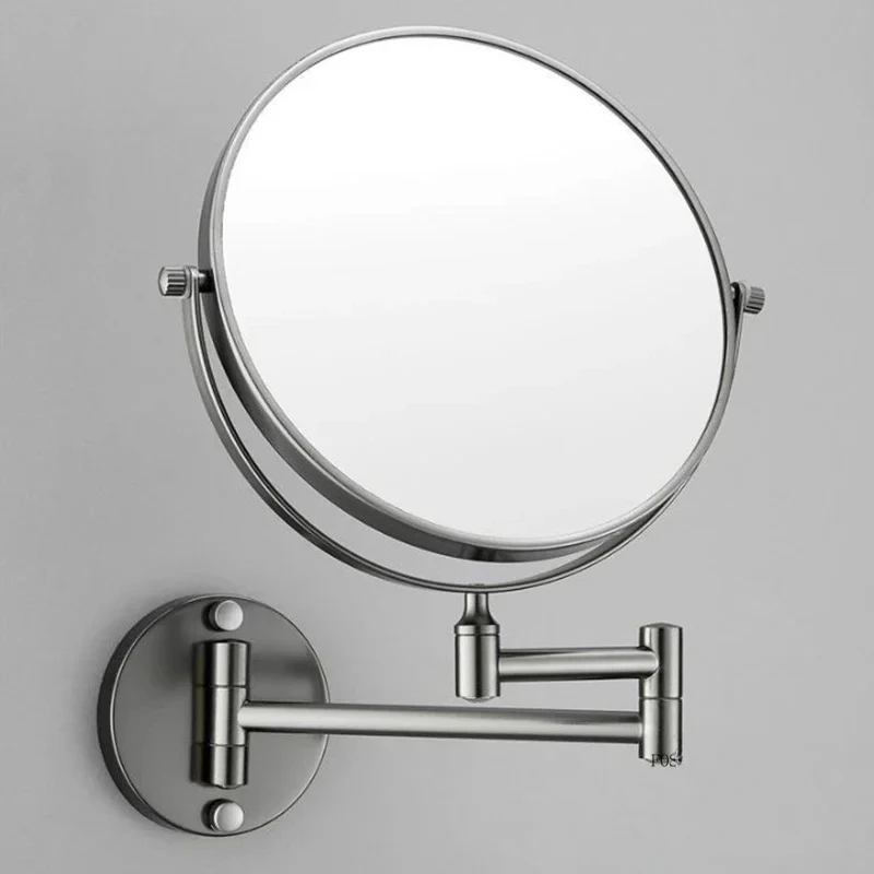 

Зеркала для ванной комнаты, зеркало для макияжа со светодиодной подсветкой, увеличительное зеркало без перфорации, телескопическое складное настенное зеркало для отеля B