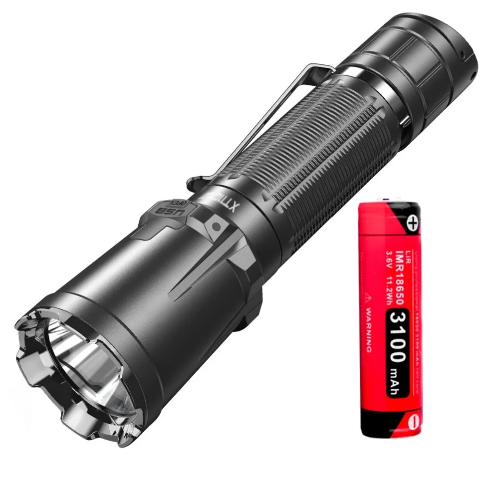 KLARUS XT11GT Pro V2.0 Rechargeable Tactical Flashlight Luminus SST-70 3300LM Torch with 18650 Battery for Camping Self-defense