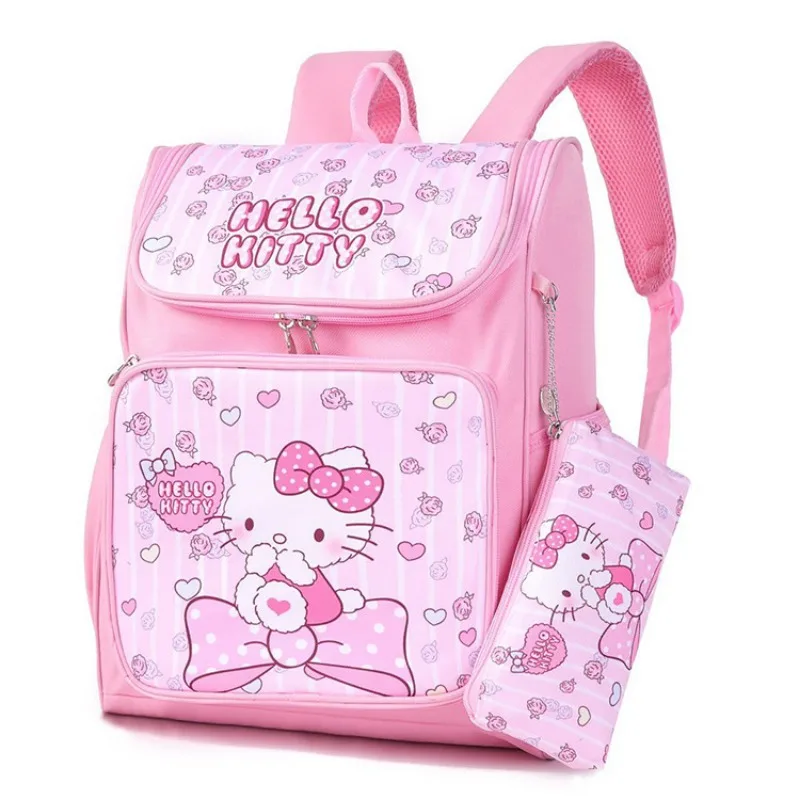

Sanrio Hello Kitty Backpack with Pencil Case Kuromi Cinnamoroll Cute Cartoon Anime Schoolbag Bag Casual Travel Commute Knapsack