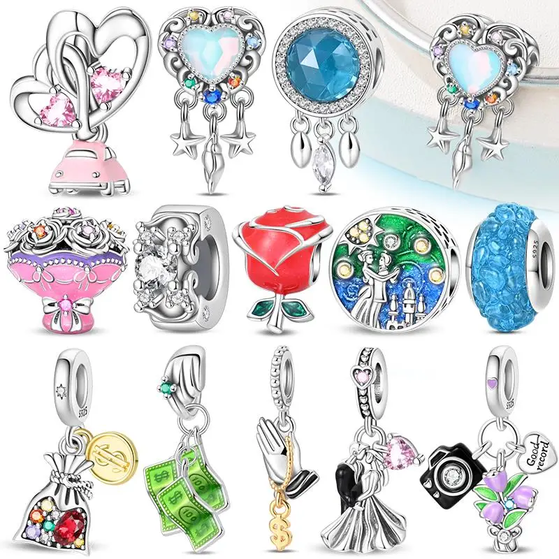 

Романтический свадебный кулон S925, серебряный бисер 3 мм, DIY вечерние изысканные ювелирные изделия, подарок