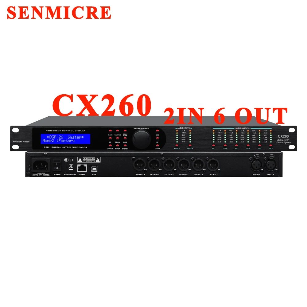 CX260/360/480 Professional Digital Audio Processor 32 DSP Audio Processor Digital Speaker System Linear Array Stage Performance