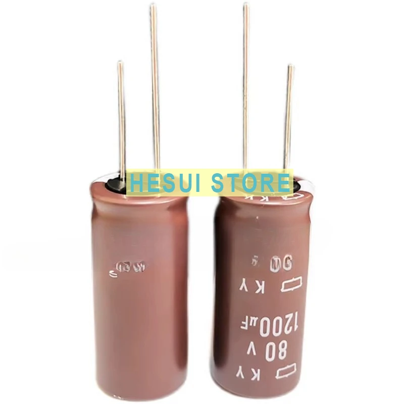 

10PCS Black King Kong electrolytic capacitor 80V1200UF 18X40 KY high frequency and low resistance, can replace 63V1000UF 80V