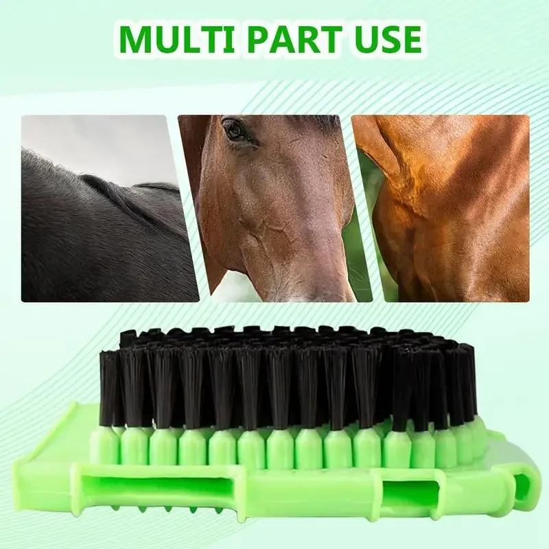 แปรงม้าสําหรับ Scraper Care สองด้านสัตว์ Grooming Mitt มือถือถุงมือแปรง Professional Horse ชุดว่ายน้ําเครื่องมือ