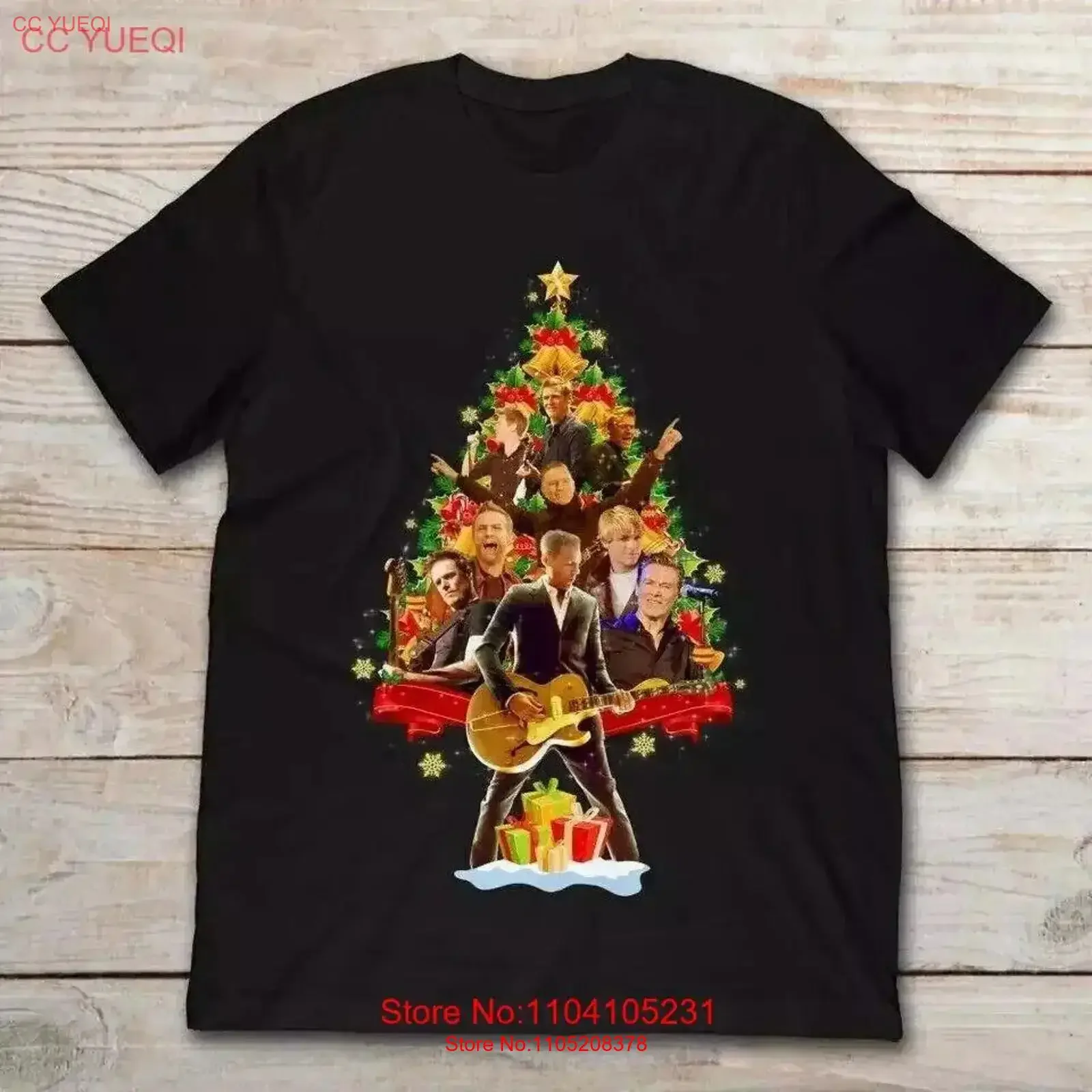 Bryan Adams Christmas Tree T Shirt Xmas Music Fan vintage Washed Slightly Breathable designer clothes Soft Stylish homme