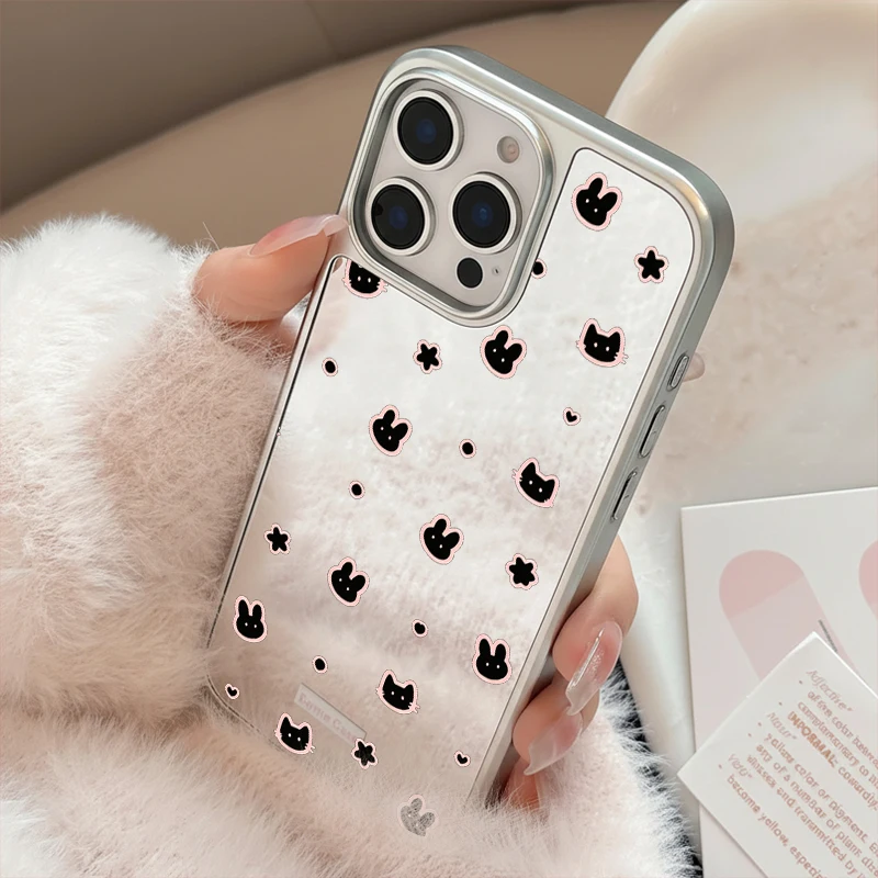 ins Hasen- und Katzen-Spiegel-Handyhülle Sturzsicher FÜR iPhone11/12/13/14/15/16/17 Pro Max AIR PLUS