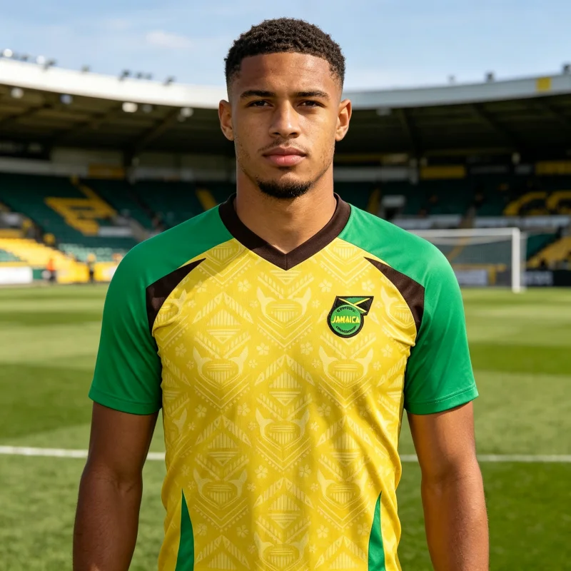 New Summer Men's New Jamaica Football T Shirt Outdoor Sport Quick Dry Short Sleeve Training Casual Fitness Top Family Kids Tees