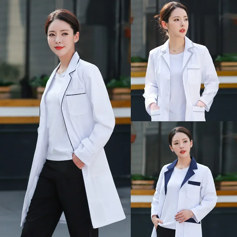 Scrubs Uniforms White Clothes Lab Coat Women Scrubs Costume Beauty Salon Work Clothing Spa Uniforms Health Service Workwear New