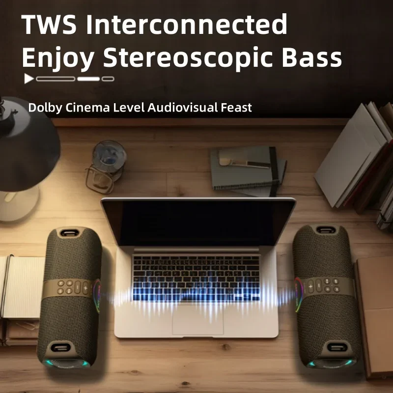 

Subwoofer Caixa De Som Highpower120W Portable Wireless Bluetooth Outdoor Waterproof Karaoke High Volume High Fidelity SpeakerTWS
