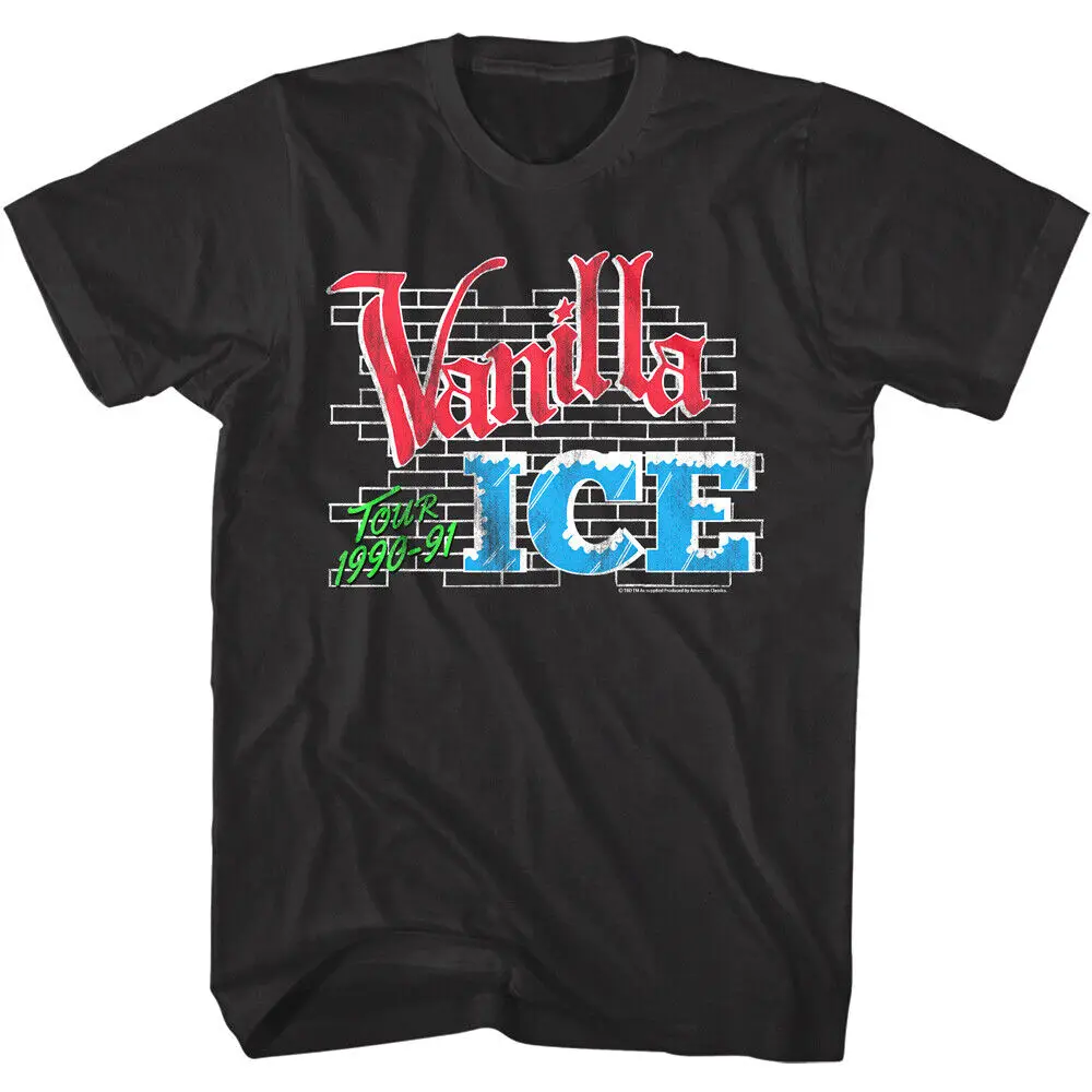 Vanilla Ice Tour 1990 91 Mens T Shirt 90'S Graffiti Logo Wall Rapper Hip Hop Pop