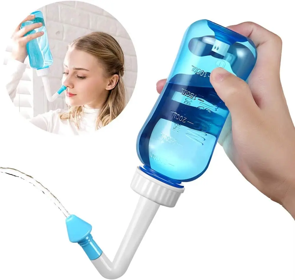 Neus Wassen Cleaner Fles 300 ml Protector Volwassenen Kinderen Zorg Neti Potten Professionele Neusdouche Spoelen Fles