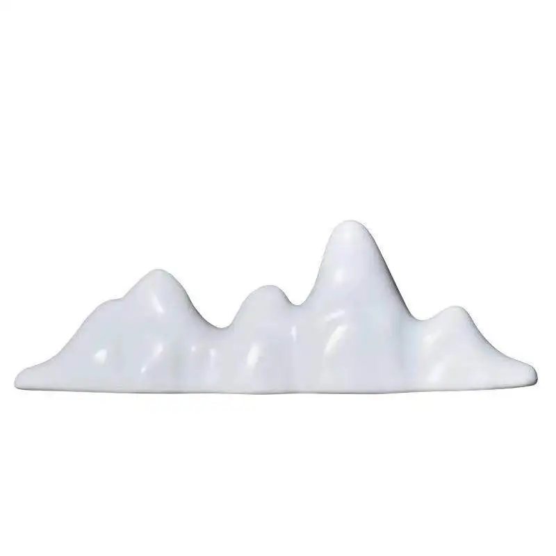 Ceramic Mountain-shaped Brush Rest Calligraphy Supplies Multifunctional Brush Pen Holder Small Ornament for Hanging Brush Rack