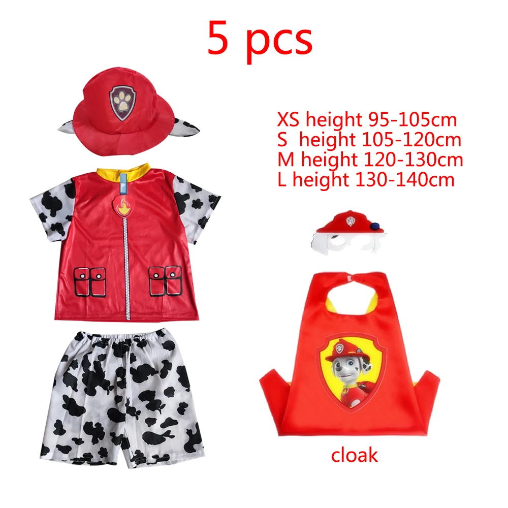 PAW Patrol Boys Girls Rocky Rubble Skye Marshall Zuma Chase Cosplay Costume Kids Children Birthday Party Gift Fancy Dress