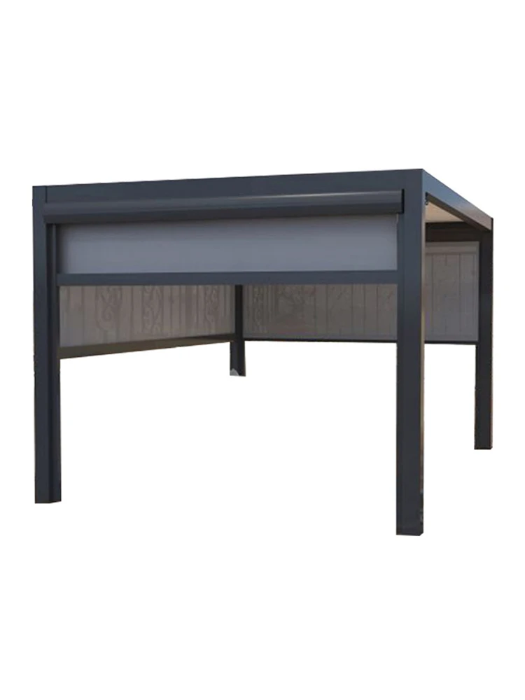 Aluminum bioclimate Pergola  customized size aluminum alloy rain protection  With Motorized manual Screen Set Louvered shutter