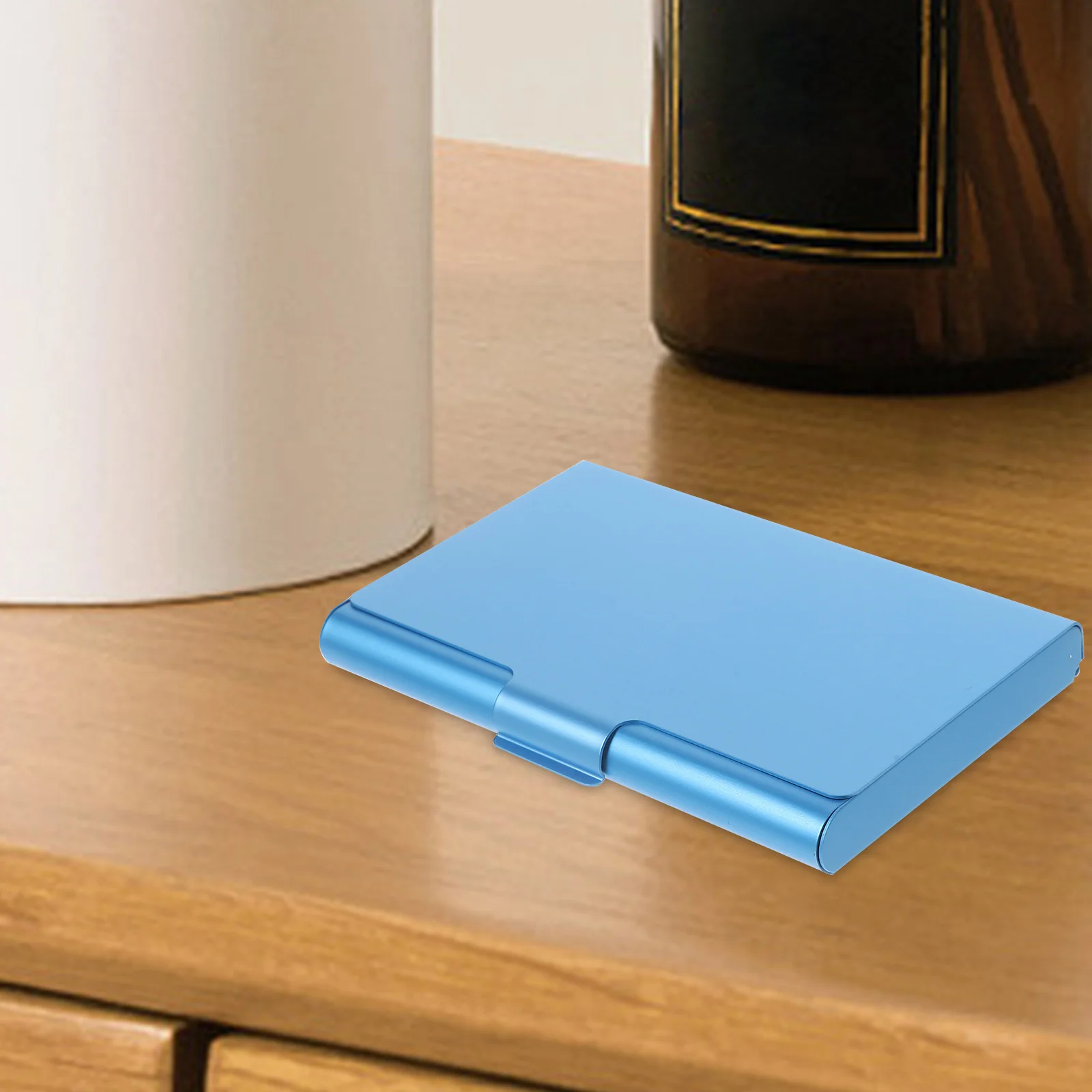 

Business Card Box Holder ganizer for Office Storage Desktop Travel 2024 Large Capacity Stainless Steel Cards Case for Women