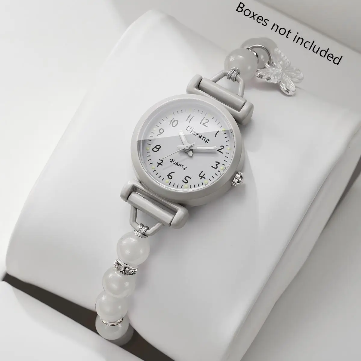 Fashion Beads Strap Women Watches Arabic Dial Quartz Wristwatch for Girls Students Clock Gift Relogio Feminino (Without Box)