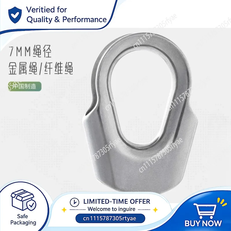 304 Stainless Steel Wire Rope Thimble Cable Eye Sleeve Rope Protector for Climbing Rigging Lifting Safety Equipment