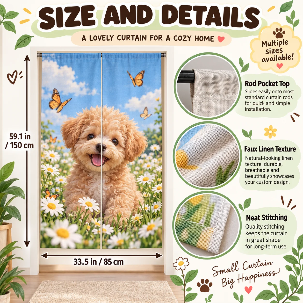 Cortina de puerta de imitación - Home Textiles Usa reseña y precio